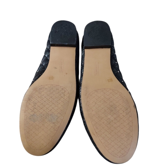 Vince Camuto Silver and Black Flats with Sleek Design - Picture 7 of 9